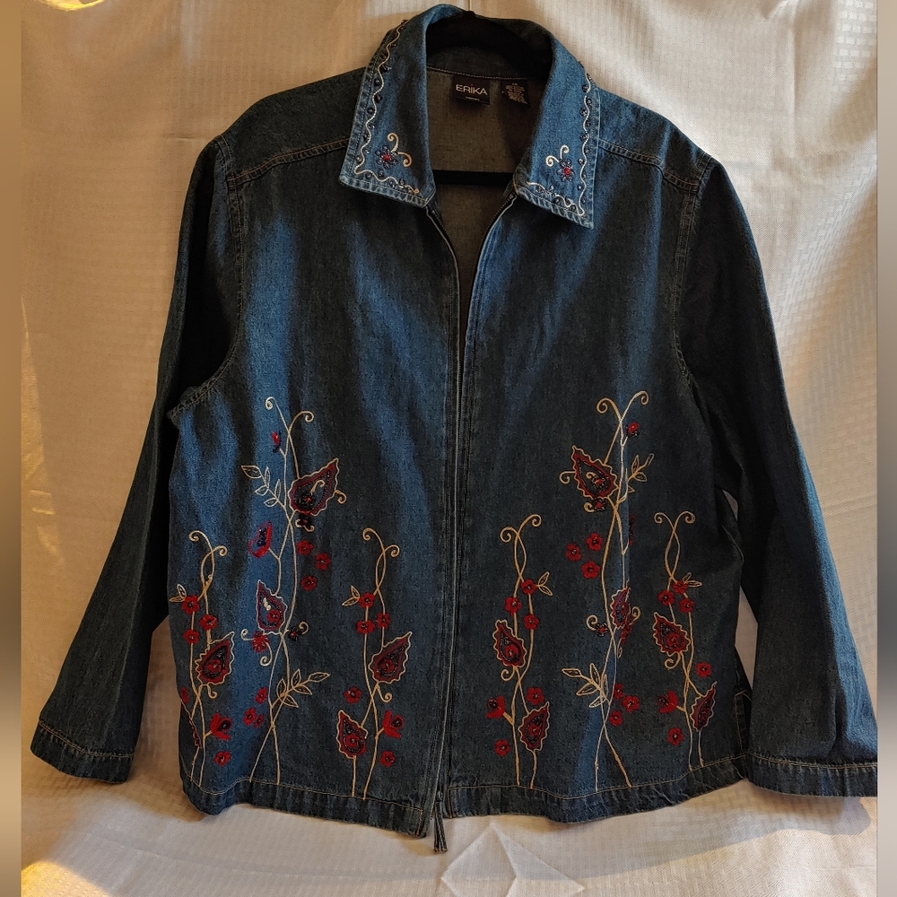 Erika women's plus size denim jacket